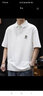 古先森美式翻領(lǐng)短袖t恤男夏季polo半袖體恤衫寬松大碼有領(lǐng)帶領(lǐng)打底衫 白色 XL 【140-160斤】 曬單實(shí)拍圖