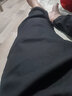 閃爆特大碼休閑褲男加肥加大碼寬松小腳長(cháng)褲特大號男裝胖子彈力九分褲 6611黑色 6XL 建議210-230斤 曬單實(shí)拍圖
