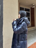 高梵黑金鵝絨服黑珍珠4.0大六格男女同款長款羽絨服 皇家藍(lán)3號 S 曬單實(shí)拍圖