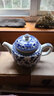 盛天下青花瓷茶壺景德鎮陶瓷泡茶壺功夫茶具老陶泥仿古中式單壺開(kāi)片可養 曬單實(shí)拍圖