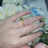 中國黃金（CHINA GOLD）莫比烏斯環(huán)黃金戒指女足金情侶對戒指環(huán)七夕情人節(jié)禮物送女朋友 足金交織開口戒指-女戒約1.62g【紀(jì)念品】 曬單實拍圖