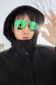 暴龙（BOLON） 暴龙眼镜太阳镜男时尚飞行员蛤蟆镜高清偏光驾驶镜墨镜BL8001 D70-镜框哑蓝/镜片绿色反光偏光 实拍图