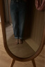 哈吉斯（HAZZYS）女装 春秋款牛仔裤宽松磨白水洗牛仔裤ATDSP01AP16 蓝色BL 155/68A 36 晒单实拍图