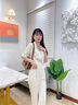 伊婭莎短款西裝套裝女夏薄款休閑雙排扣小個(gè)子西服外套女神范氣質(zhì)工作服 單件杏色西裝 M 建議90-105斤 曬單實(shí)拍圖