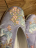 內聯(lián)升手工千層底布鞋女 春季新款蟾宮折桂繡花布鞋平底古風(fēng)女鞋8689A 紫色 39 曬單實(shí)拍圖