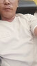 頭號青年套裝男夏季透氣薄款兩件套加大碼寬松半袖休閑短袖T恤 白 L  曬單實(shí)拍圖