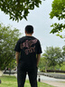 BOY LONDON【虛實(shí)共生】夏男女同款短袖AI翅膀印花機(jī)能風(fēng)T恤N01027 黑色 S 曬單實(shí)拍圖