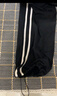 李寧直筒衛(wèi)褲情侶款夏季運動生活經(jīng)典百搭撞色條紋休閑運動長褲子 【復古LOGO】闊腿直筒黑色867-1 3XL 曬單實拍圖