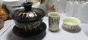茗客 茶杯品茗杯功夫白瓷杯子個人單杯陶瓷主人茶盞聞香杯組合杯托 米黃唐詩茶杯聞香杯組合 曬單實拍圖