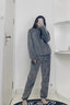 蒲戀睡衣睡褲女居家服睡衣女秋冬季法蘭絨套裝暖暖珊瑚絨家居服冬天20 【藍藍刺繡】加厚加絨版本 均碼【80-130斤】 曬單實(shí)拍圖