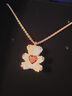 施華洛世奇（SWAROVSKI）  TEDDY心動(dòng)小熊可愛童趣項(xiàng)鏈女泰迪熊畢業(yè)禮物女 鍍白金色 5452026 曬單實(shí)拍圖