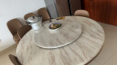 采薇 【现货速发】 大理石餐桌椅组合实木大圆餐桌家用现代简约岩板桌 1.35米餐桌(带转盘)+6张餐椅 实拍图