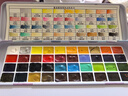 畫(huà)盡繁華固體水彩顏料分裝水彩工具套裝24色40色官方配色迷你鐵盒糖果色膚色磷光藝術(shù)家級繪畫(huà)珠光水彩 40色官方配色幻云鐵盒1ml分裝 曬單實(shí)拍圖