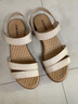 奧康女鞋2025新款涼鞋女夏季真皮媽媽鞋軟底舒適防滑皮涼鞋時(shí)尚百搭 米白195829065 39 曬單實(shí)拍圖