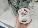 古杰士三麗鷗刻度牛奶杯陶瓷馬克杯兒童水杯子家用早餐杯2025新款高顏值 凱蒂貓-牛奶刻度杯-340ml 曬單實(shí)拍圖