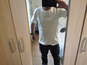 匹戲300g重磅新疆純棉長(cháng)絨棉短袖T恤男團體定制工作服班服訂做三本針 白色 M 曬單實(shí)拍圖