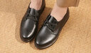 奧康皮鞋女士真皮加絨軟底舒適防滑平底休閑秋冬季單鞋大碼媽媽鞋 黑 色四季款 38 曬單實(shí)拍圖