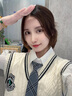 蔓爾依連衣裙女春季2025新款韓版減齡學院風jk制服氣質(zhì)顯瘦百褶裙子套裝 馬甲+襯衫+百褶裙 S 曬單實拍圖