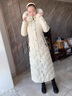 蔻伊婭羽絨服女中長款2025年冬季新款真狐貍毛領過膝顯瘦加厚純色外套女 淺杏色 M 曬單實拍圖