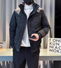喬易倫高級(jí)感修身棉服男士秋冬季加厚外套韓版潮流2025新款潮牌痞帥棉衣 黑色 M 曬單實(shí)拍圖