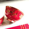 千年慈（QIAN NIAN CI）景德鎮陶瓷碗婚慶對碗結婚喜碗套裝紅釉點(diǎn)心碗龍鳳呈祥碗婚禮用碗 中式碗 曬單實(shí)拍圖