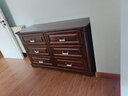 圣蒂伯爵 鄉村美式純實(shí)木六斗柜客廳儲物收納家具簡(jiǎn)約風(fēng)主臥室電視柜高款 Q901六斗柜 曬單實(shí)拍圖