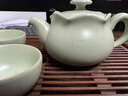 東道汝窯河南非遺 天蓮小茶組2014年老東道陶瓷功夫整套茶具套裝汝瓷 一壺三杯-粉青色 1個(gè) 曬單實(shí)拍圖