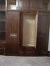 初屋 衣柜 實(shí)木衣柜現代中式橡膠木推拉門(mén)簡(jiǎn)約衣柜帶鏡大衣櫥臥室家具 4門(mén)衣柜+邊柜+頂柜 高2.6米（顏色備注） 曬單實(shí)拍圖