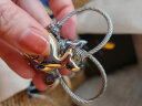 米勒斯（Milesi）情侣款小鲸鱼钥匙扣一对实用简约可爱随身带的钥匙链精致挂件七夕 银色+浅金 实拍图