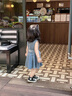 伊蘭調女童連衣裙夏季2024新款兒童韓版無(wú)袖背心公主裙洋氣夏裝牛仔裙潮 藍色背心裙 90碼【建議18-28斤】 曬單實(shí)拍圖