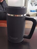 富光保溫杯帶把手泡茶杯過(guò)濾網(wǎng)商務(wù)304不銹鋼水杯男女士辦公杯子刻字 磨砂黑色+禮盒 曬單實(shí)拍圖