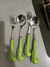 NEWSCHOOL西餐牛排叉子不銹鋼創(chuàng  )意卡通餐叉吃飯叉家用泡面叉子主餐叉沙拉叉 2支裝綠色恐龍【餐叉子】 曬單實(shí)拍圖