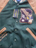 Teenie Weenie小熊男裝休閑棒球服冬季學(xué)院風(fēng)拼接刺繡毛呢大衣外套 獵人綠 M 曬單實(shí)拍圖
