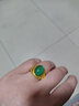 觀(guān)菩閣越南沙金錫金戒指 男款天l然綠玉髓寶石黑瑪瑙戒環(huán)男時(shí) 蛋形綠色戒指 曬單實(shí)拍圖