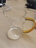 卡塞格林 玻璃杯 茶水分離杯過(guò)濾花茶杯耐熱玻璃三件套水杯子泡茶杯男女辦公室喝水杯 黃柄三件套【400ml】 曬單實(shí)拍圖