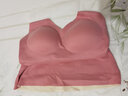 纖絲鳥(niǎo)女士保暖背心加厚磨絨無(wú)鋼圈無(wú)痕罩杯美體修身背心 粉色 L 曬單實(shí)拍圖