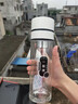 同優(yōu)男士玻璃杯一鍵開蓋車載水杯雙層高檔喝茶茶水分離保溫杯泡茶杯子 白色玻璃杯 300ml 1只 曬單實拍圖