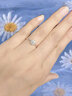 我愛鉆石網(wǎng) 白18K金鉆戒女六爪結(jié)婚求婚鉆石戒指裸鉆定制群鑲送女友禮物星辰 1克拉效果共16分H色VS 曬單實拍圖