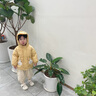 幼歌（YOUGE）嬰兒冬季親輕鴨中長款卡通立體連帽90白鴨絨加厚羽絨服 黃色鴨鴨 90 cm 曬單實(shí)拍圖