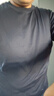 拇指白小T秋冬長(zhǎng)袖T恤男三代水云棉圓領(lǐng)男士情侶款免燙易穿搭小白T打底衫 黑色男款 3XL 曬單實(shí)拍圖