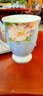 若嵐骨瓷水杯馬克杯辦公室喝水杯創(chuàng  )意個(gè)性早餐牛奶杯陶瓷情侶杯子 麗日藍（1個(gè)) 曬單實(shí)拍圖