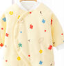 貝瑞加（Babyprints）寶寶連體衣夾棉加厚秋冬衣服嬰兒保暖哈衣按扣偏開柔軟 黃云朵73 曬單實(shí)拍圖