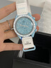 歐米茄（OMEGA）斯·沃琪S·WATCH聯(lián)名款行星系列男女石英表42mm 淡藍(lán)盤SO33L100 T王星 曬單實拍圖