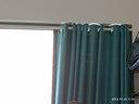 諾羅窗簾免打孔臥室客廳隔斷新款純色飄窗簡(jiǎn)易伸縮桿短簾遮光防曬隔熱 雙面麻深綠色（遮光90%） 【適用寬1.6-2.1米】【簾寬1.5*高2.7米】雙開(kāi)2片 米 曬單實(shí)拍圖