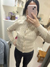 POLOWALK針織開衫女士2024春裝女上衣修身小個子質(zhì)感麻花毛衣外套 黃色（混紡針織衫） M (160) 曬單實拍圖