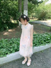 G.duck小黃鴨女童漢服連衣裙夏季2025新款夏裝小女孩童裝旗袍夏款兒童裙 2332粉色 140 cm 曬單實(shí)拍圖