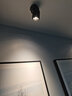 一極喜光明裝射燈家用輕奢客廳射燈led天花燈玄關(guān) 商用店鋪吸頂式筒燈射燈 黑色-7W-(底座直徑7.5cm) 暖白光3000k 曬單實(shí)拍圖