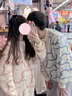 矜持范2025秋冬款可愛小熊毛衣女學生外穿情侶上衣慵懶寬松不規(guī)則針織衫 370粉色 均碼 80160斤 曬單實拍圖