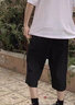 啄木鳥(niǎo)2025青少年休閑七分褲夏季薄款男孩高中初中學(xué)生大童休閑帥氣短褲 10533/702黑色 M 曬單實(shí)拍圖