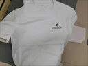 花花公子短袖t恤男裝夏季膚國潮涼感寬松T恤圓領(lǐng)打底衫logo上衣服飾 白色 XL （125-145斤） 曬單實(shí)拍圖